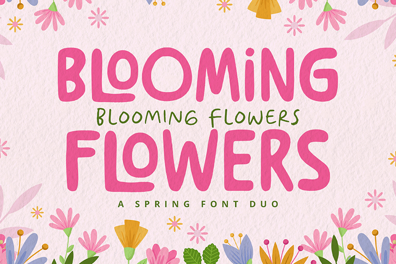 Blooming Flowers Font