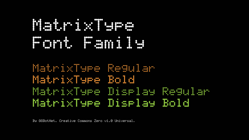 MatrixType Font