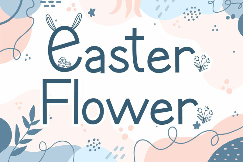 Easter Flower Font