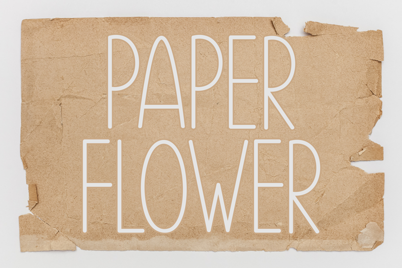 Paper Flower Font