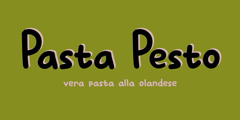 Pasta Pesto Font