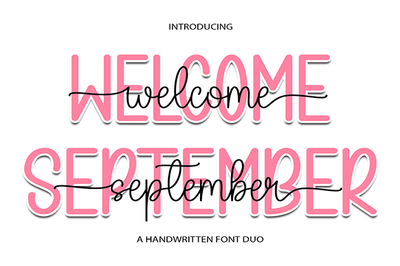 Welcome September Font