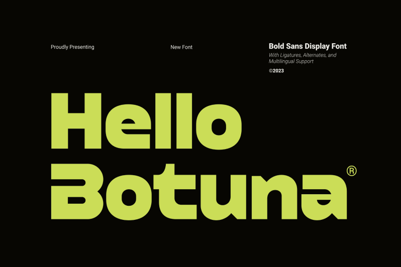 Hello Botuna Font