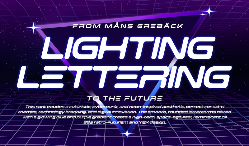 Lighting Lettering Font