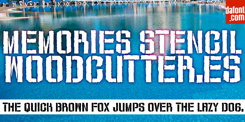 Memories Stencil Font