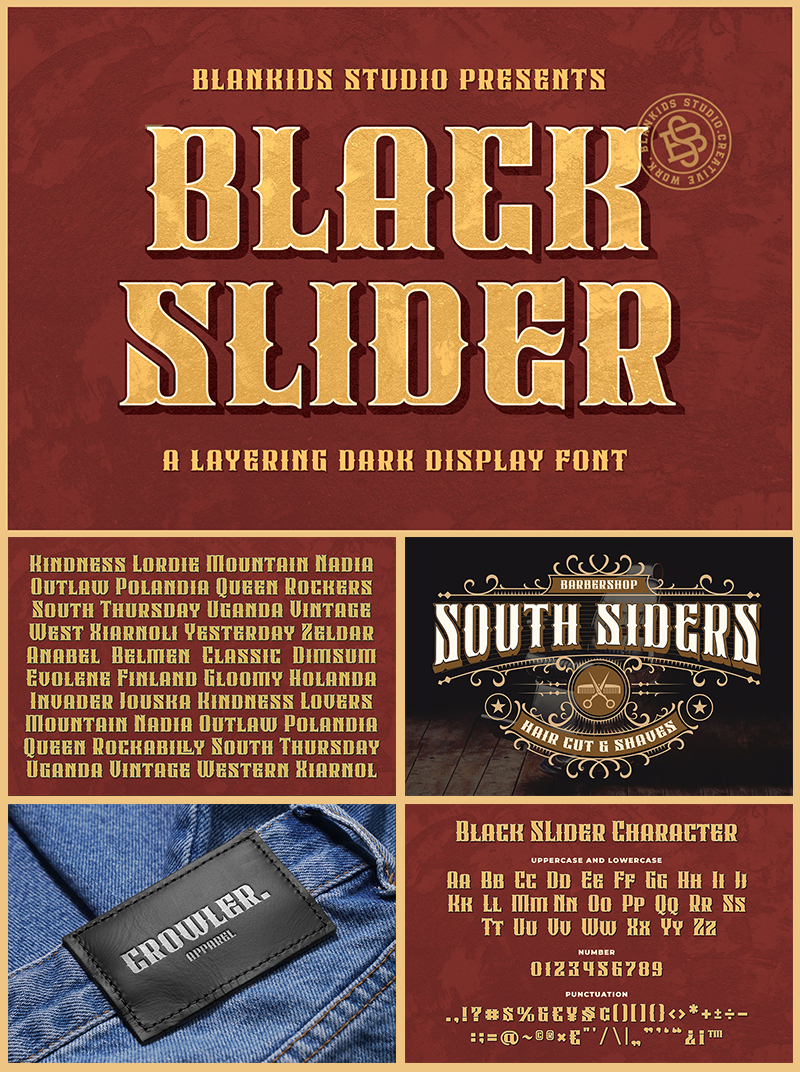 Black Slider Font