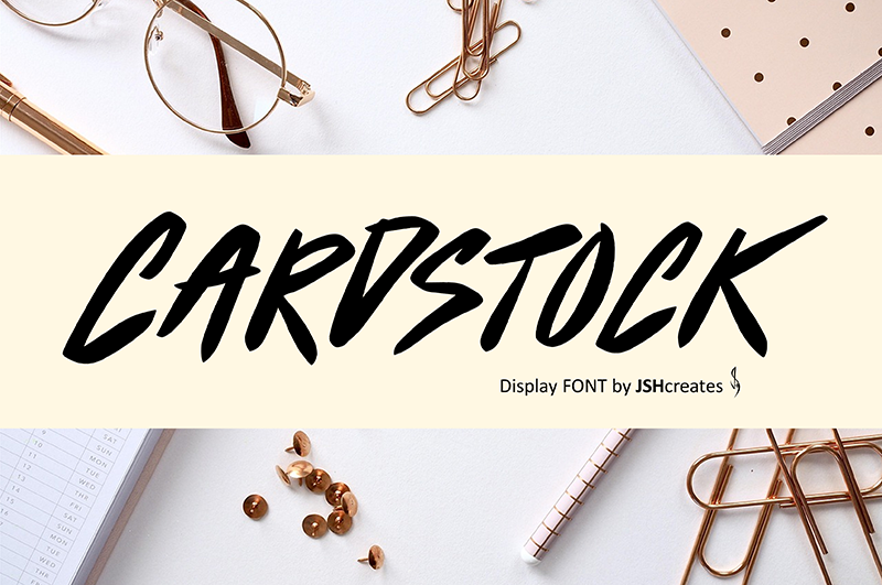 Cardstock Font