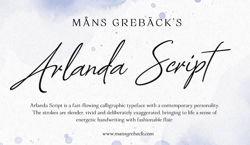 Arlanda Script Font