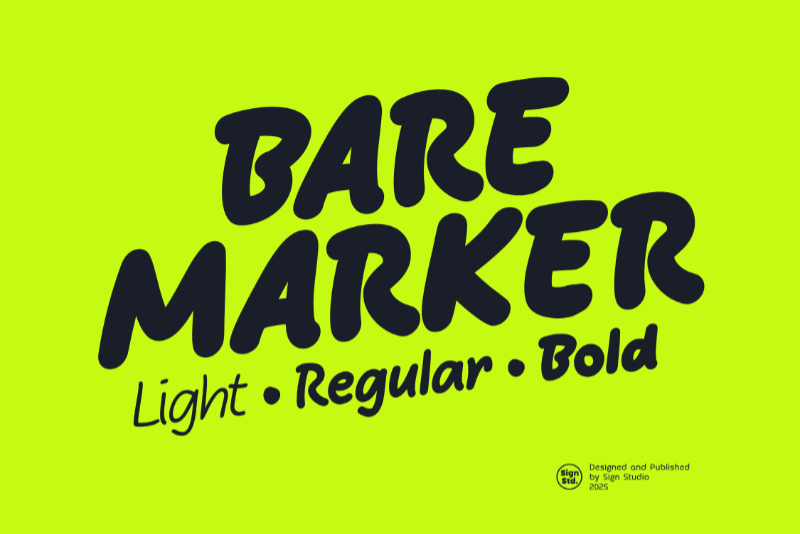Bare Marker Font