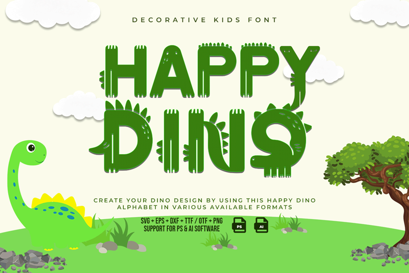Happy Dino Font