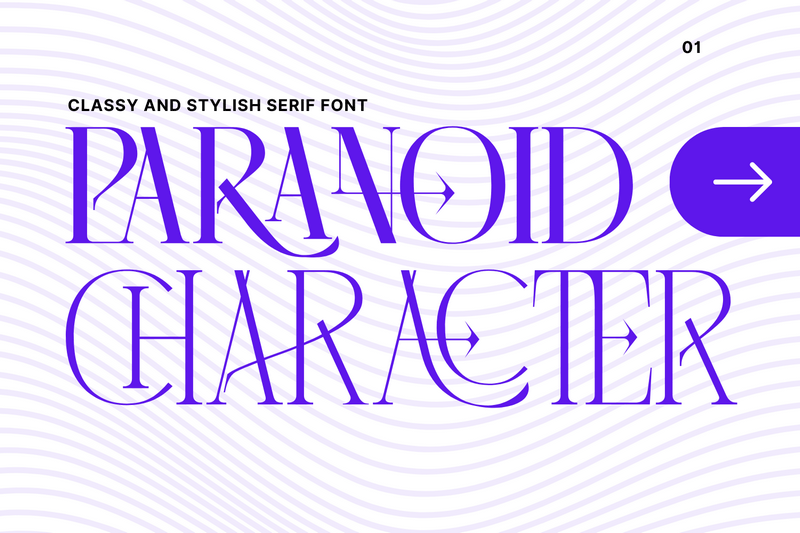 Paranoid Character Font