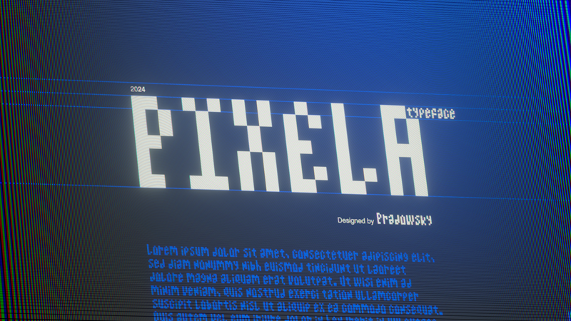 Pixela Typeface Font