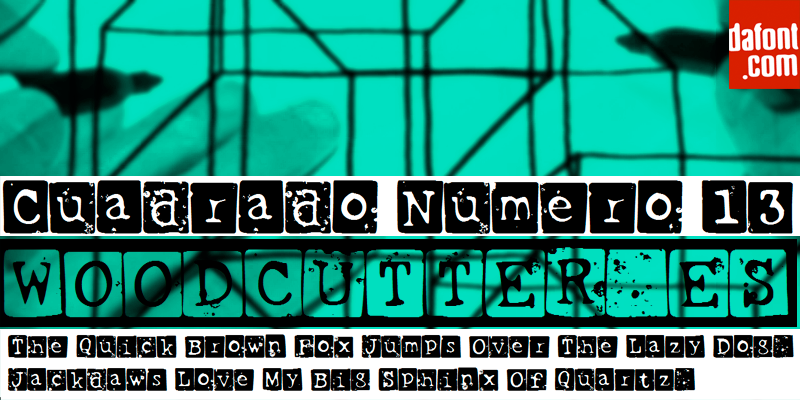 Cuadrado Numero 13 Font