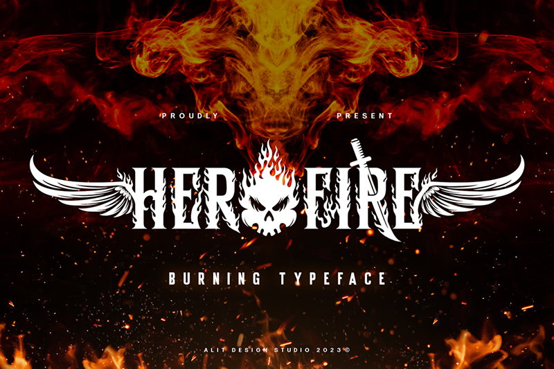 Hero fire Font