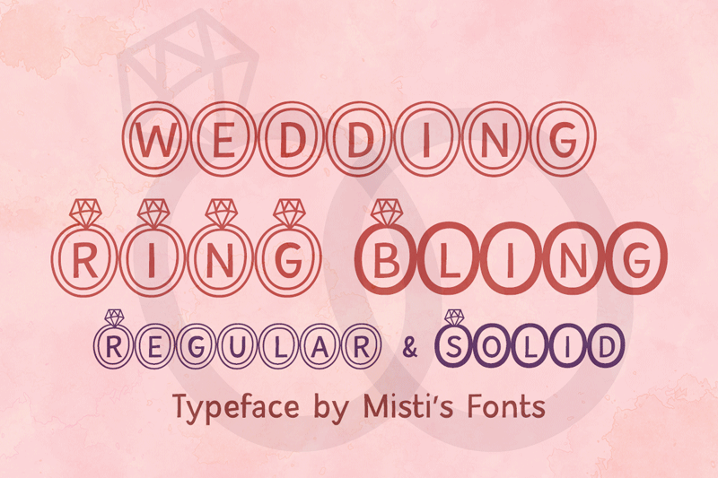 Wedding Ring Bling Font