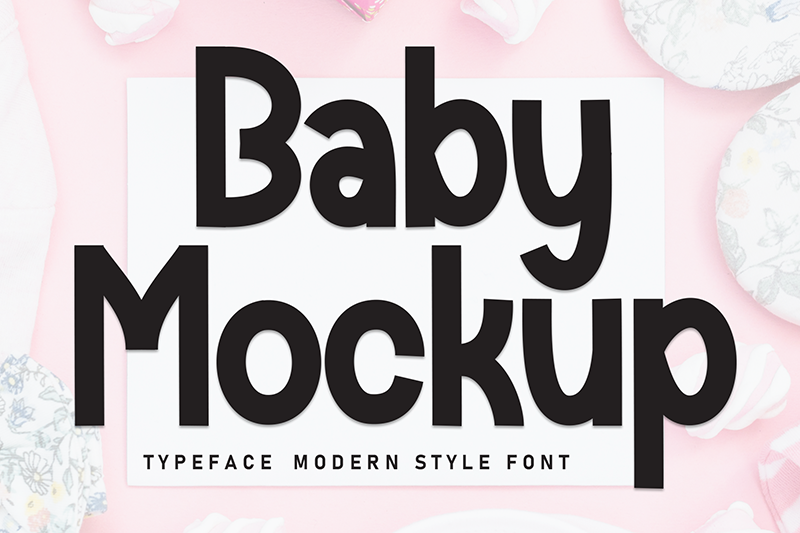 Baby Mockup Font