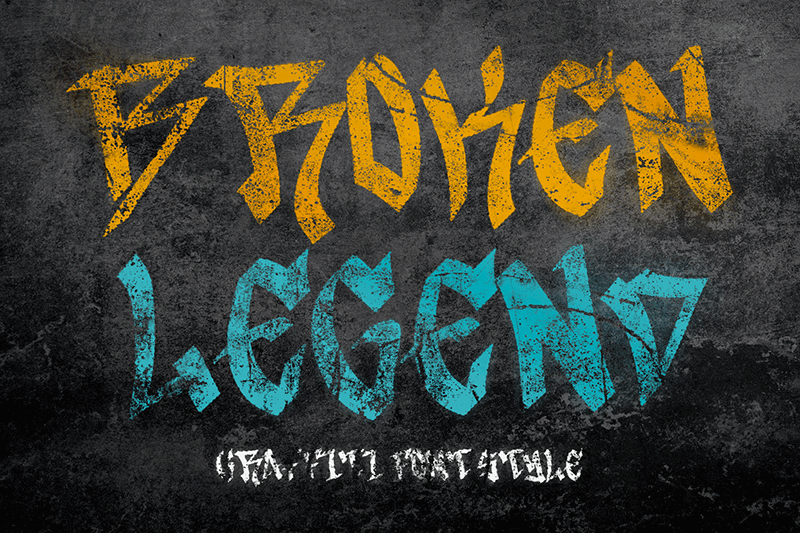 Broken Legend Font