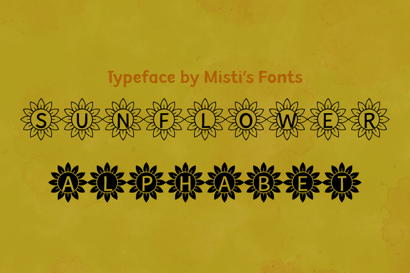 Sunflower Alphabet Font