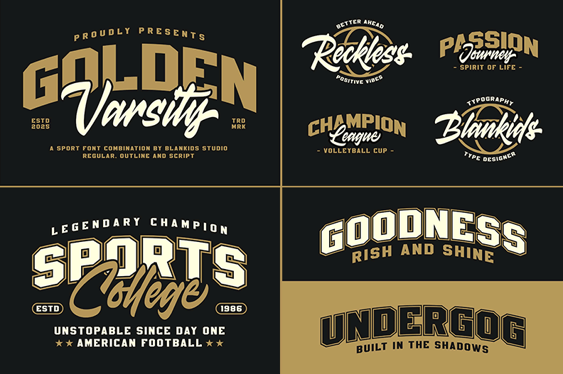 Golden Varsity Script Font