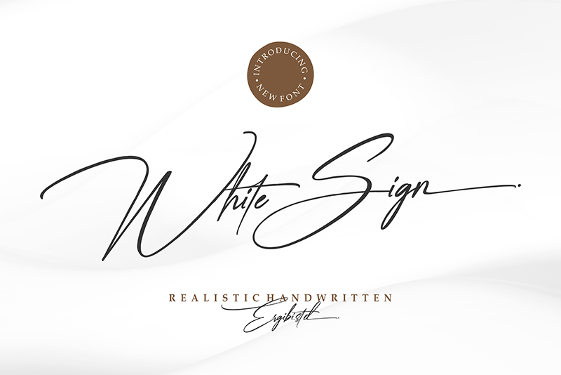 White Sign Font