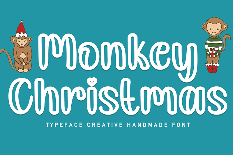 Monkey Christmas Font