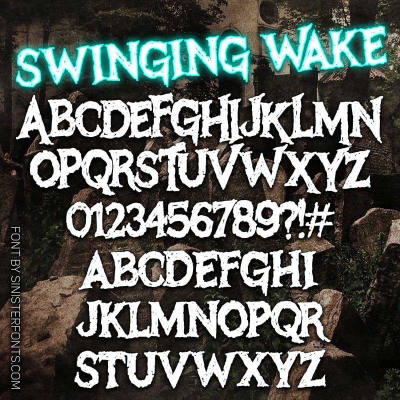 Swinging Wake Font
