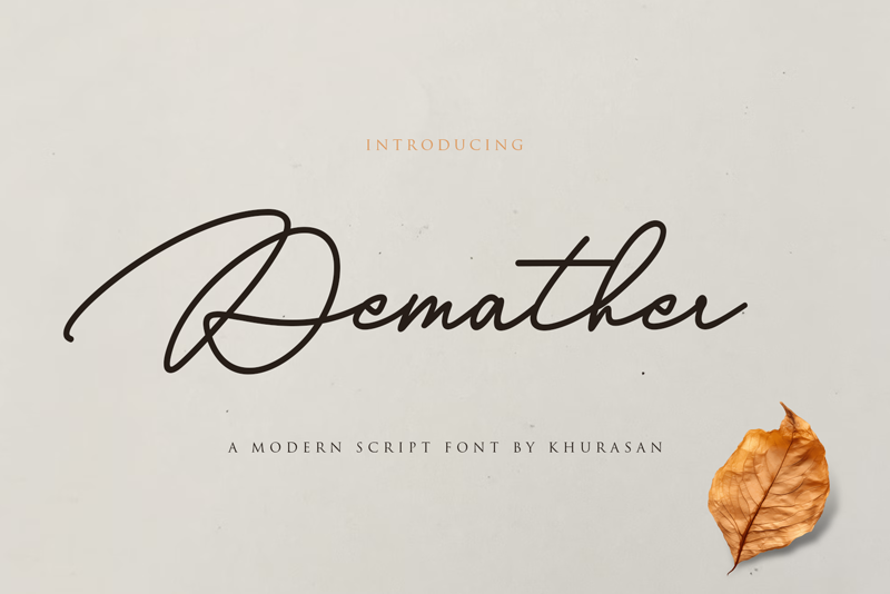 Demather Font