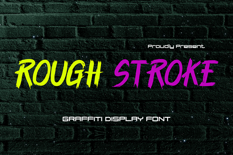 Rough Stroke Font
