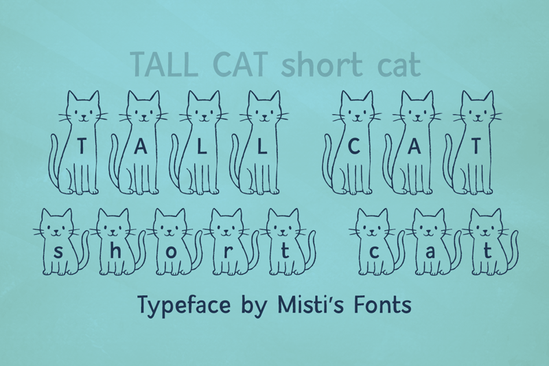 Tall Cat Short Cat Font