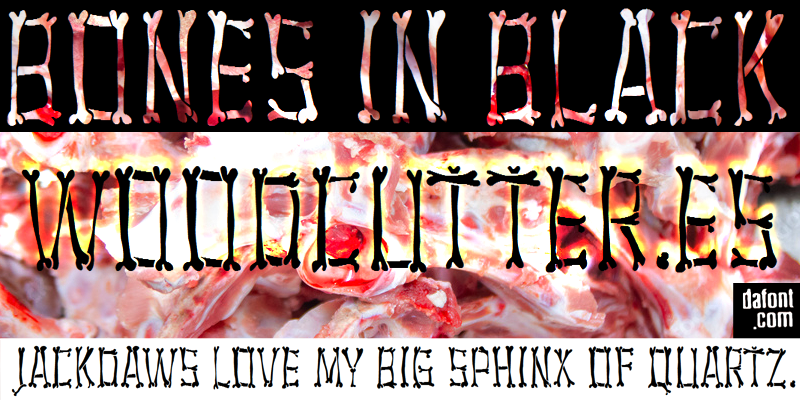 Bones in Black Font