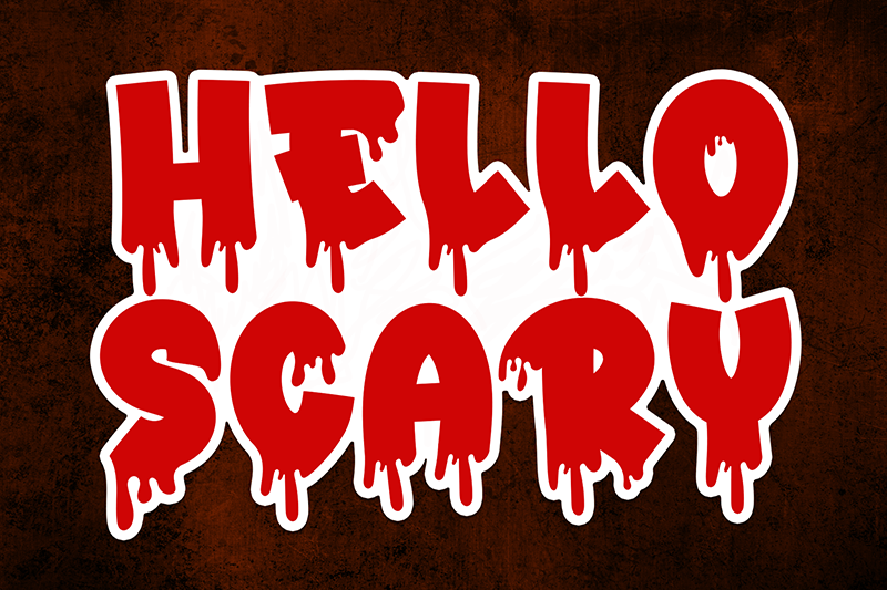 Hello Scary Font