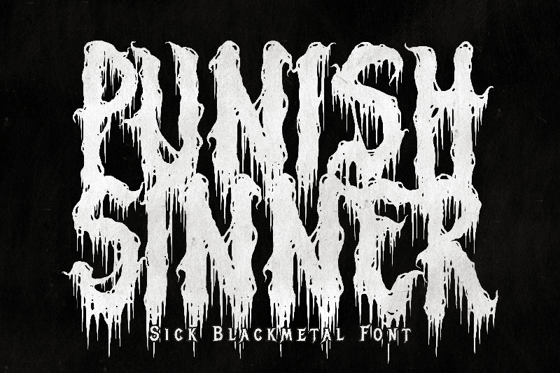 Punish Sinner Horror Font