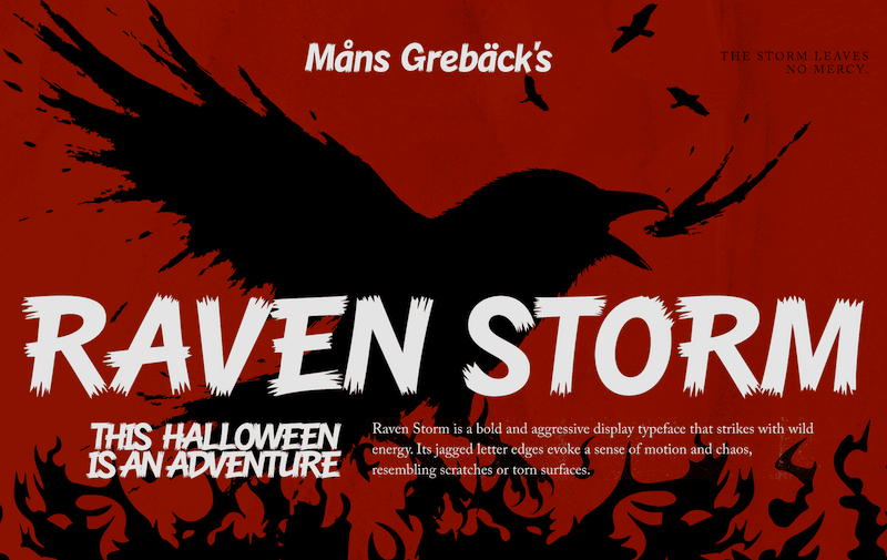 Raven Storm Font