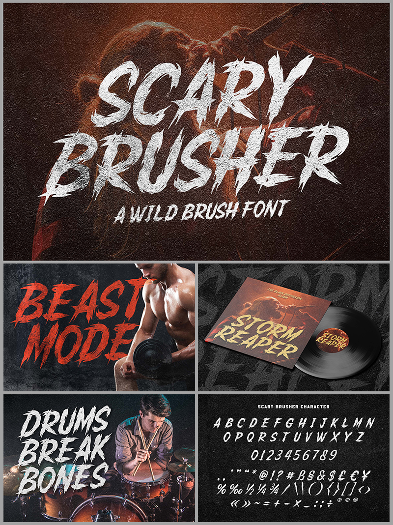 Scary Brusher Font
