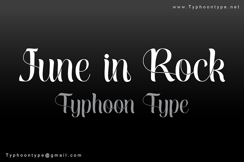 June in Rock Font