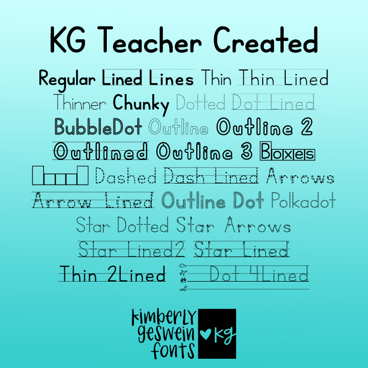 KG Teacher Created Font