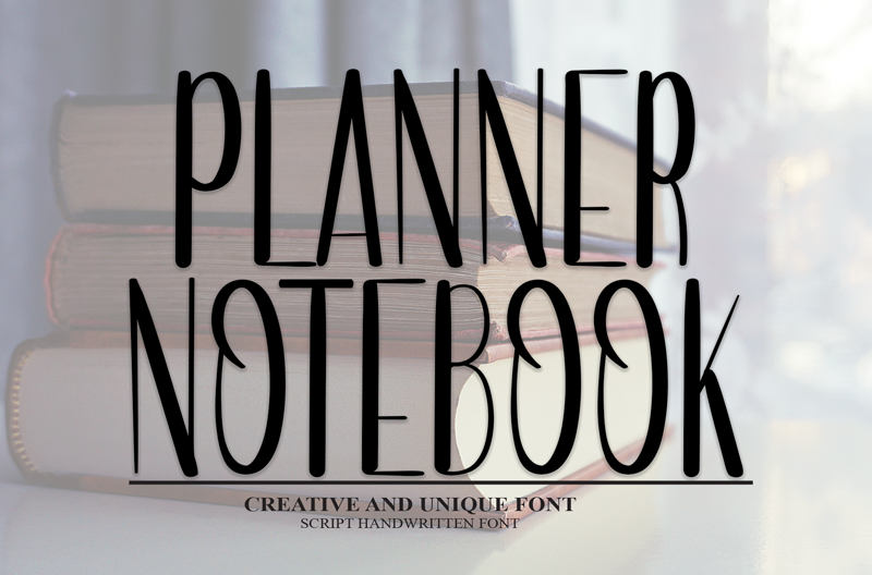 Planner Notebook Font