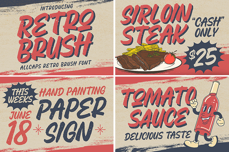 Retro Brush Font