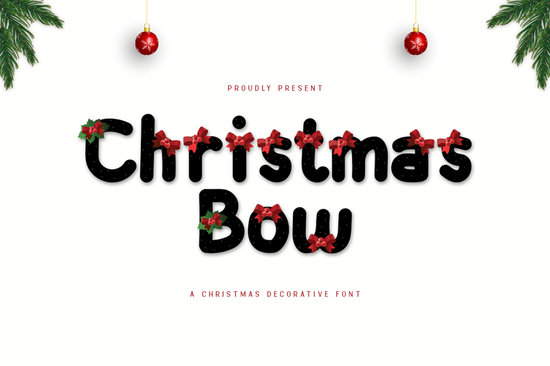 Christmas Bow Font