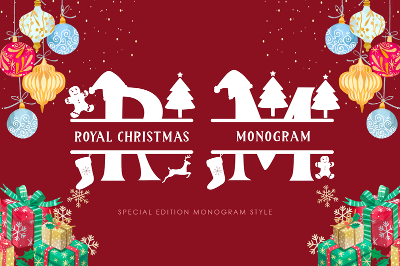 Royal Christmas Monogram Font
