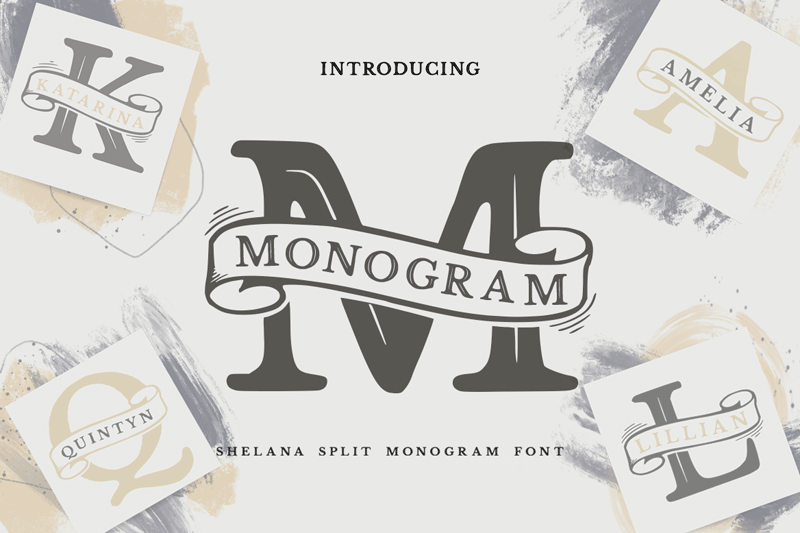 Shelana Monogram Split Font