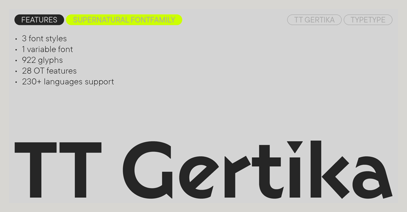 TT Gertika Font