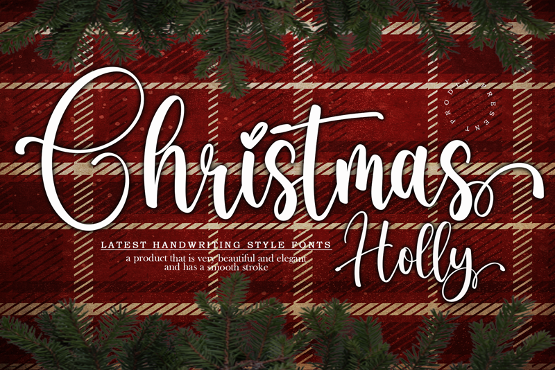 Christmas Holly Font