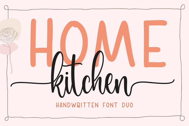 Home Kitchen Script Font