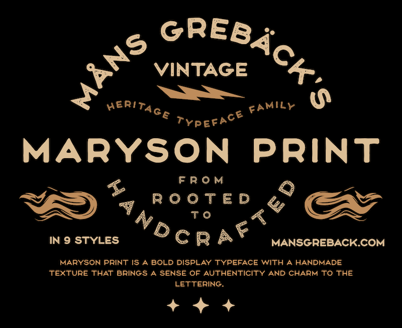 Maryson Print Font