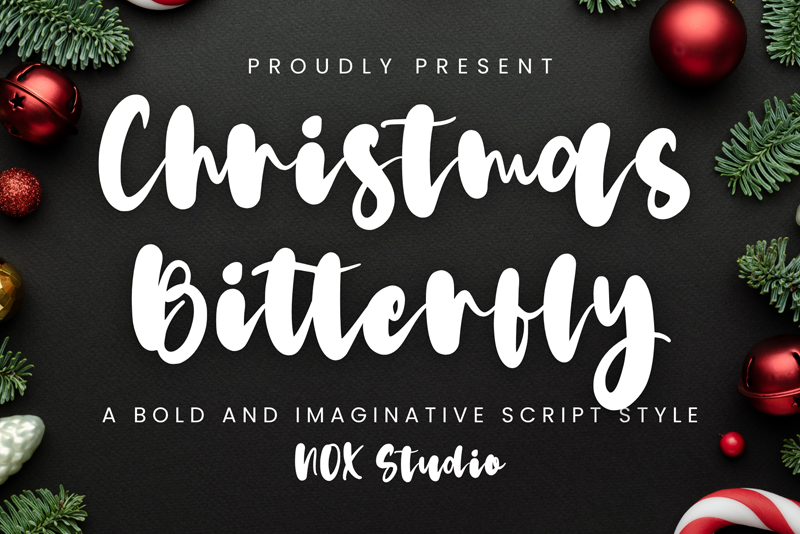 Christmas Bitterfly Font