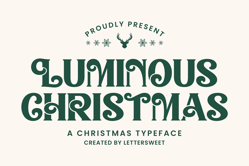 Luminous Christmas Font