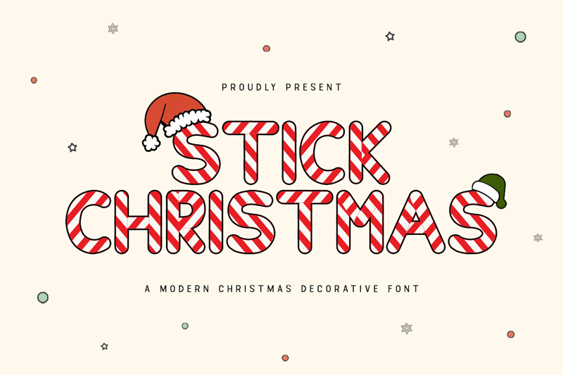 Stick Christmas Font