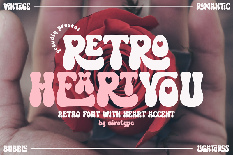 Retro Heart You Font