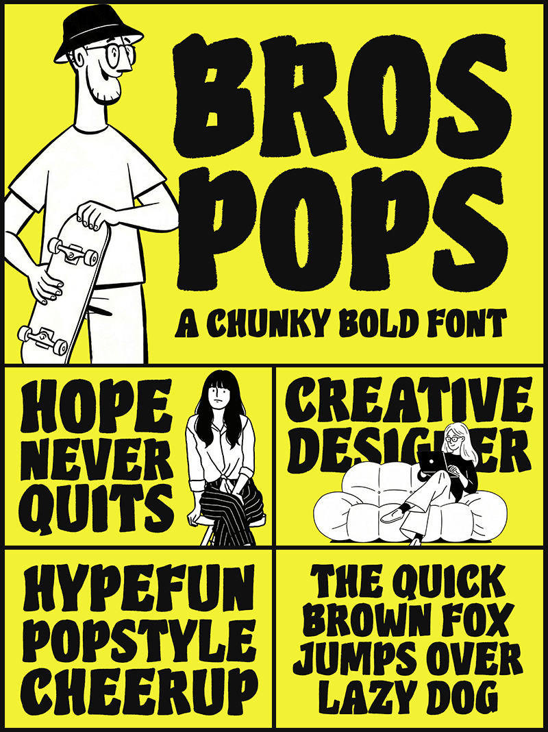Bros Pops Font